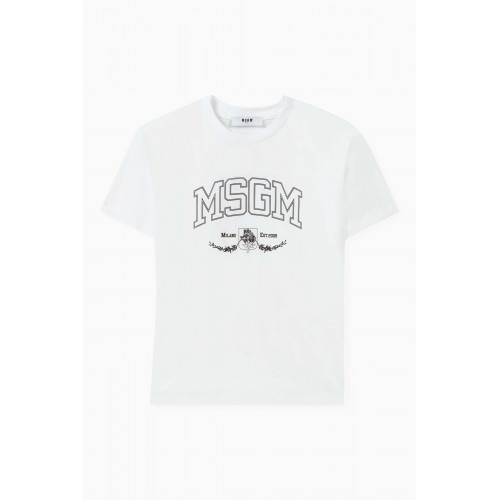 MSGM - Logo T-Shirt in Cotton White
