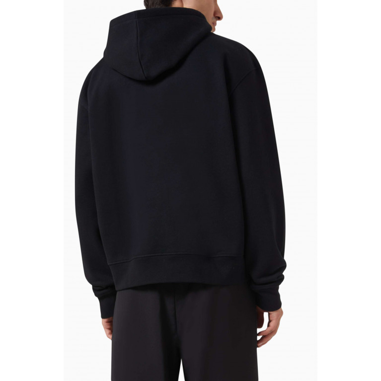 Jacquemus - Le Sweatshirt Brodé Hoodie in Cotton Jersey Black