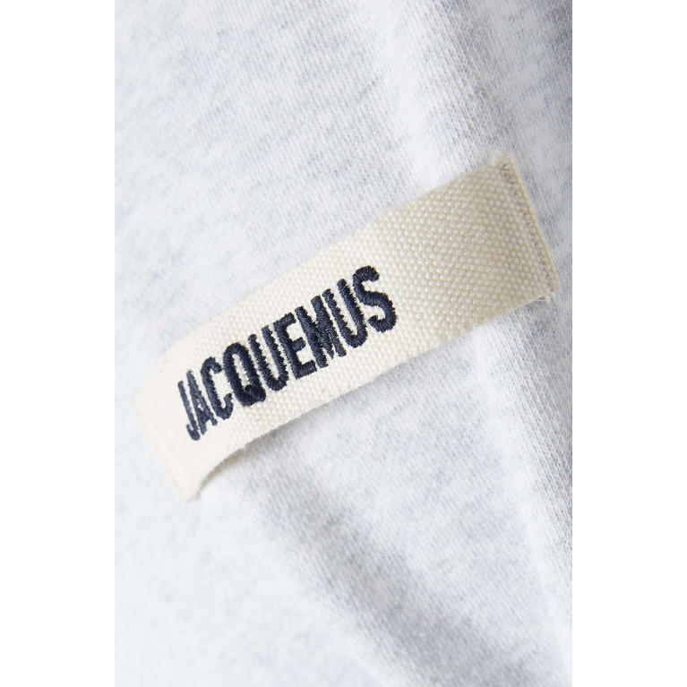 Jacquemus - Le Hoodie Gros Grain in Cotton Fleece Grey