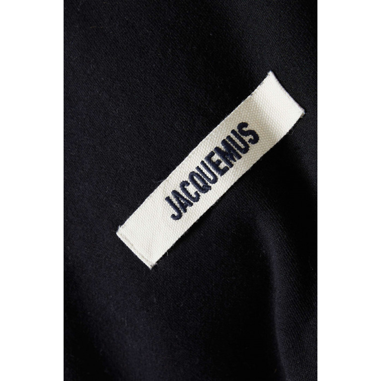 Jacquemus - Le Sweatshirt Gros Grain in Organic Cotton Fleece Black
