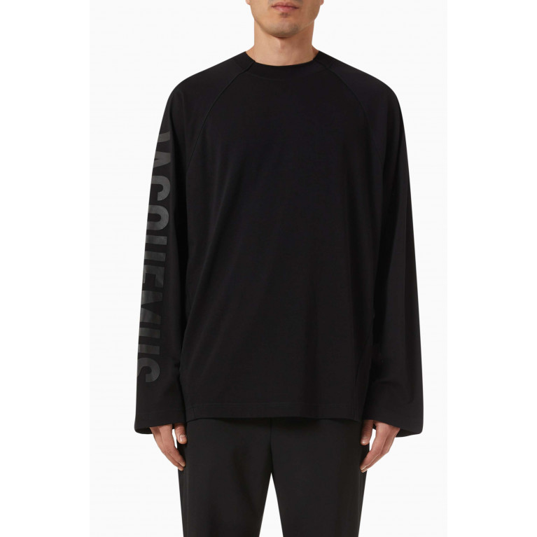 Jacquemus - Le T-shirt Typo T-shirt in Cotton Black