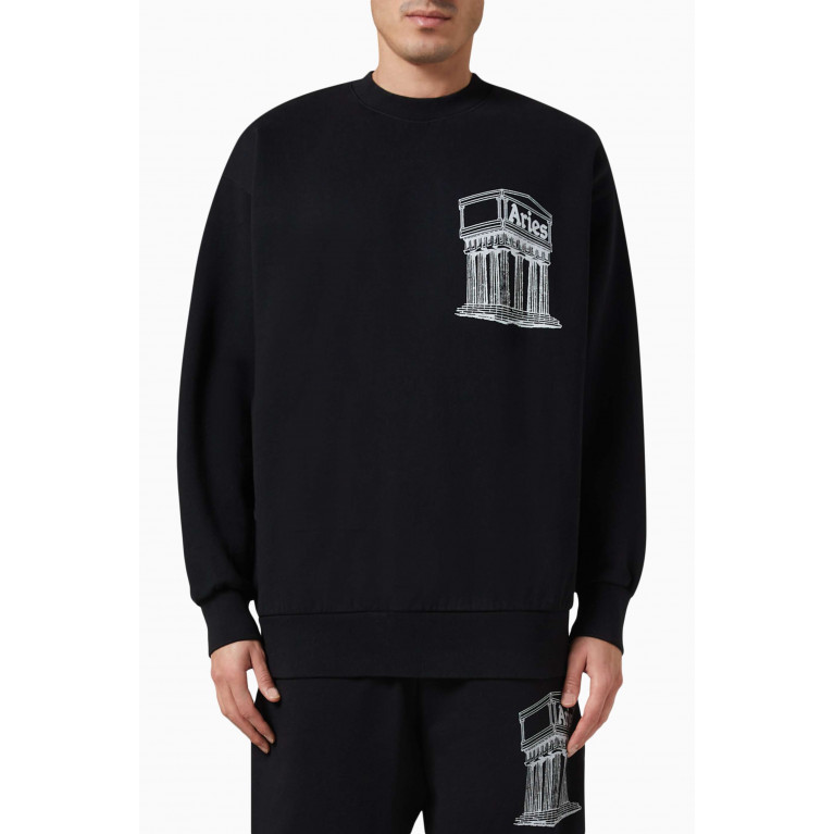 Aries - Mega Temple Sweatshirt in Cotton Fleece