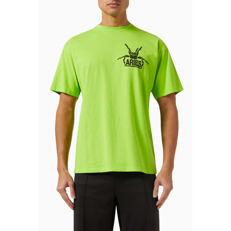 Aries - Fluoro Silas Spider SS T-shirt in Cotton-jersey