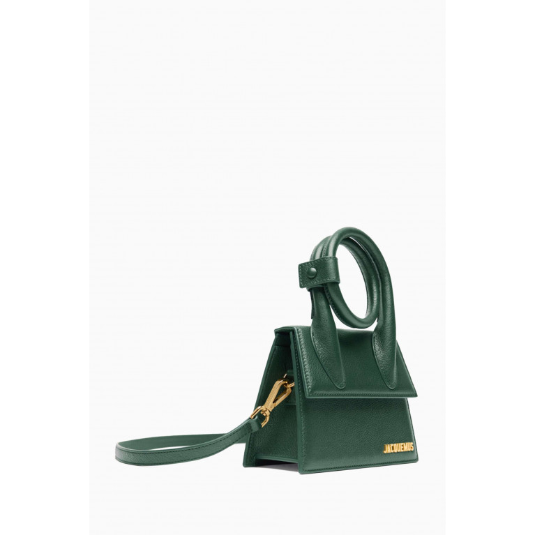 Jacquemus - Le Chiquito Noeud Bag in Leather Green