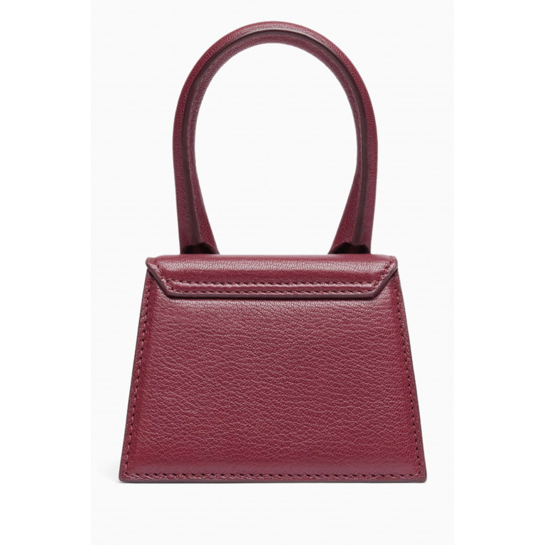 Jacquemus - Le Chiquito Mini Handbag in Leather Burgundy