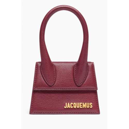 Jacquemus - Le Chiquito Mini Handbag in Leather Burgundy