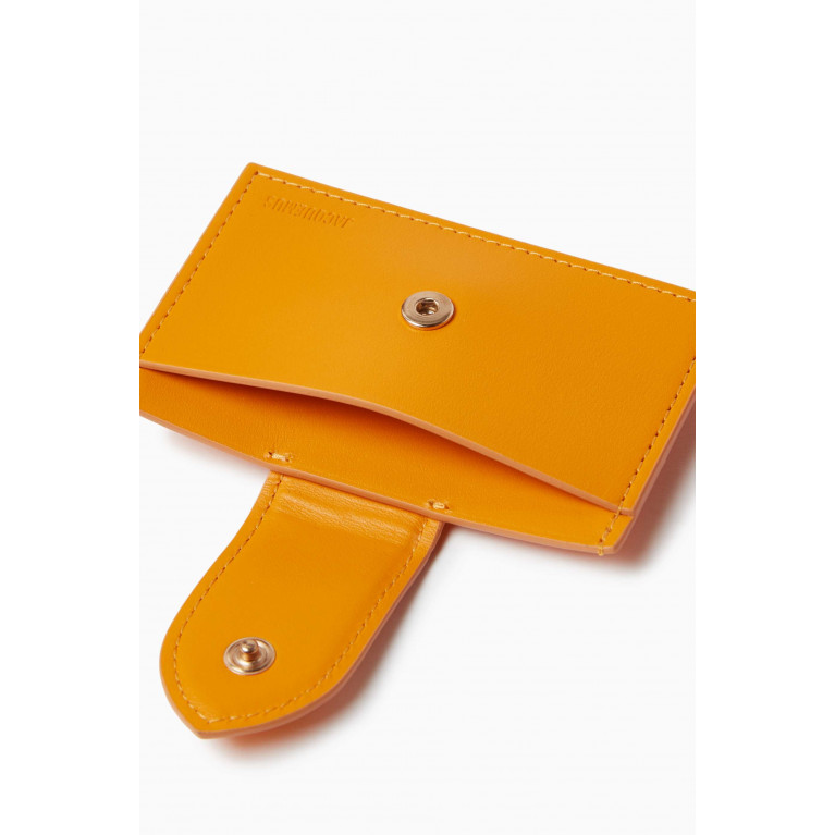 Jacquemus - Le Porte-carte Bambino Cardholder in Cowskin Leather Orange