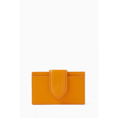 Jacquemus - Le Porte-carte Bambino Cardholder in Cowskin Leather Orange