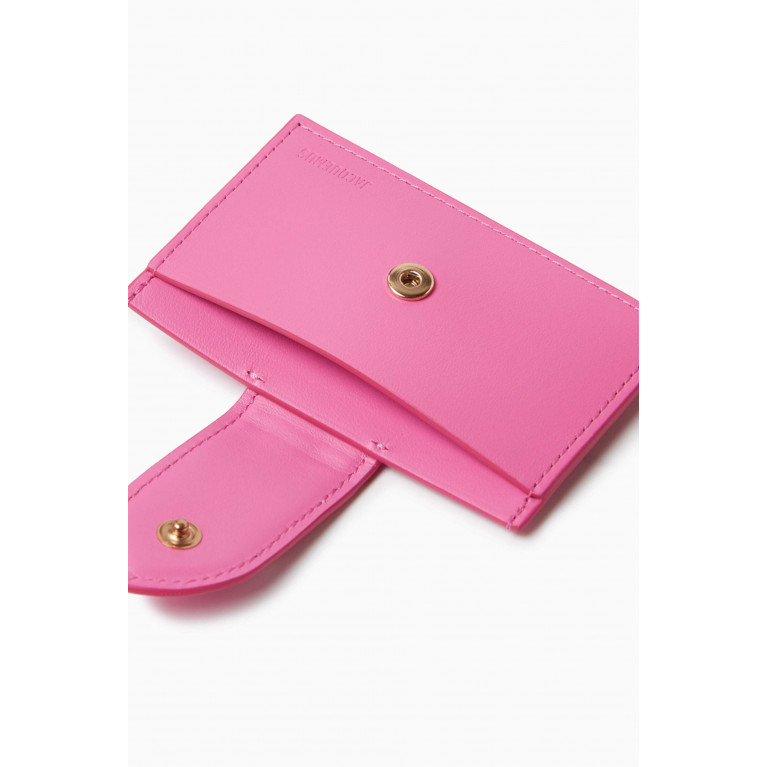 Jacquemus - Le Porte-carte Bambino Cardholder in Cowskin Leather Pink