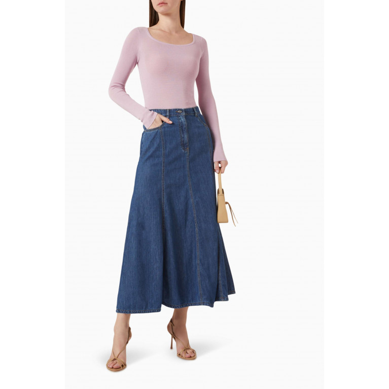 Marella - Edera Casual Maxi Skirt in Cotton