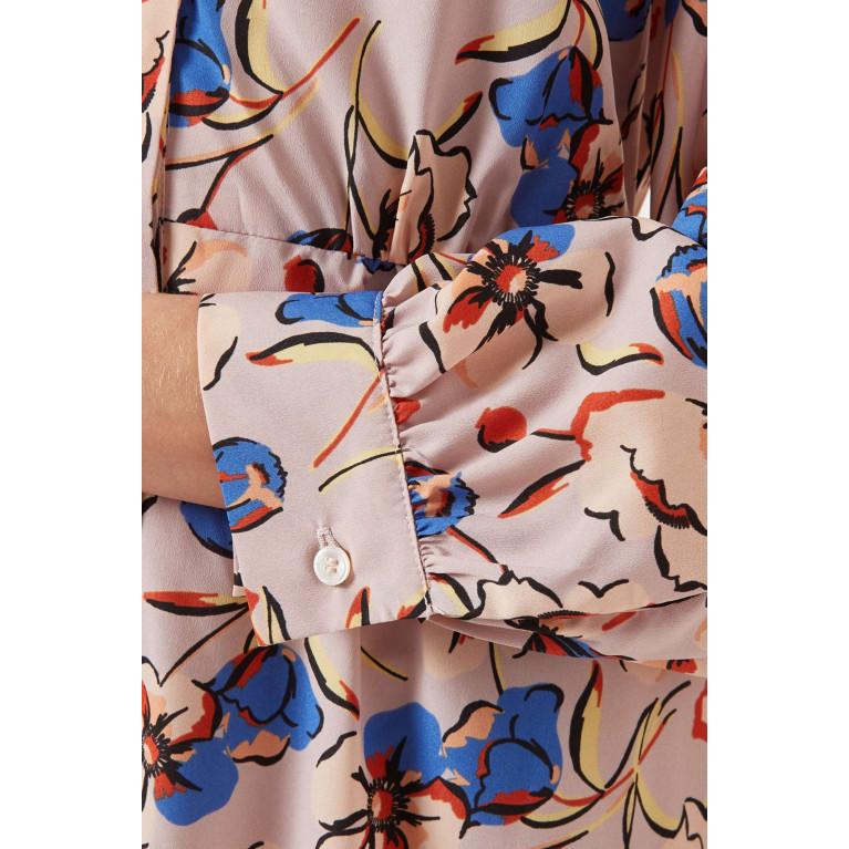 Marella - Remora Printed Midi Dress in Polyester Pink