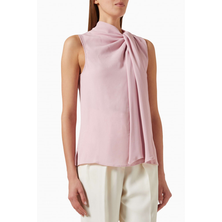 Marella - Divo Sleeveless Top in Silk-blend Pink