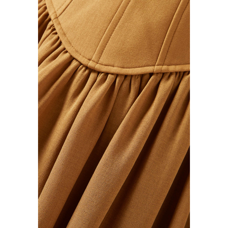 CHATS by C.Dam - A-shape Corset Maxi Dress Brown