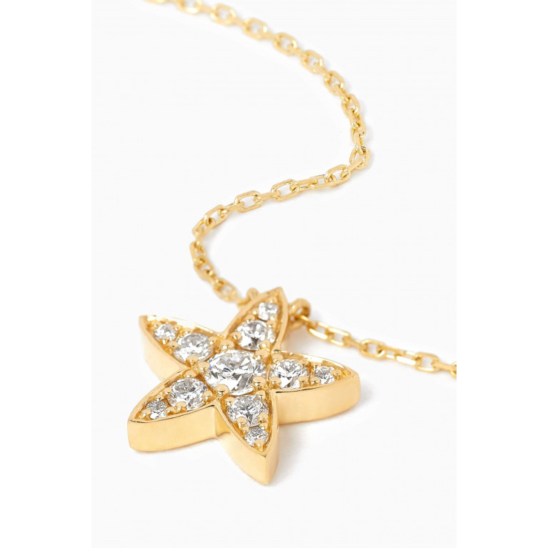 Fergus James - Diamond Star Pendant Necklace in 18kt Gold