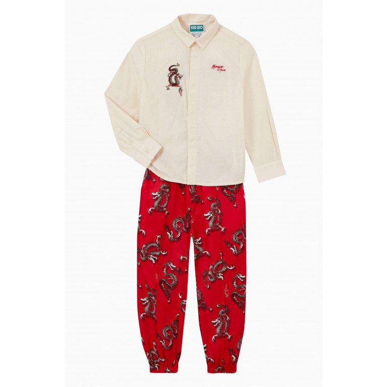 KENZO KIDS - Year Of The Dragon Shirt in Cotton