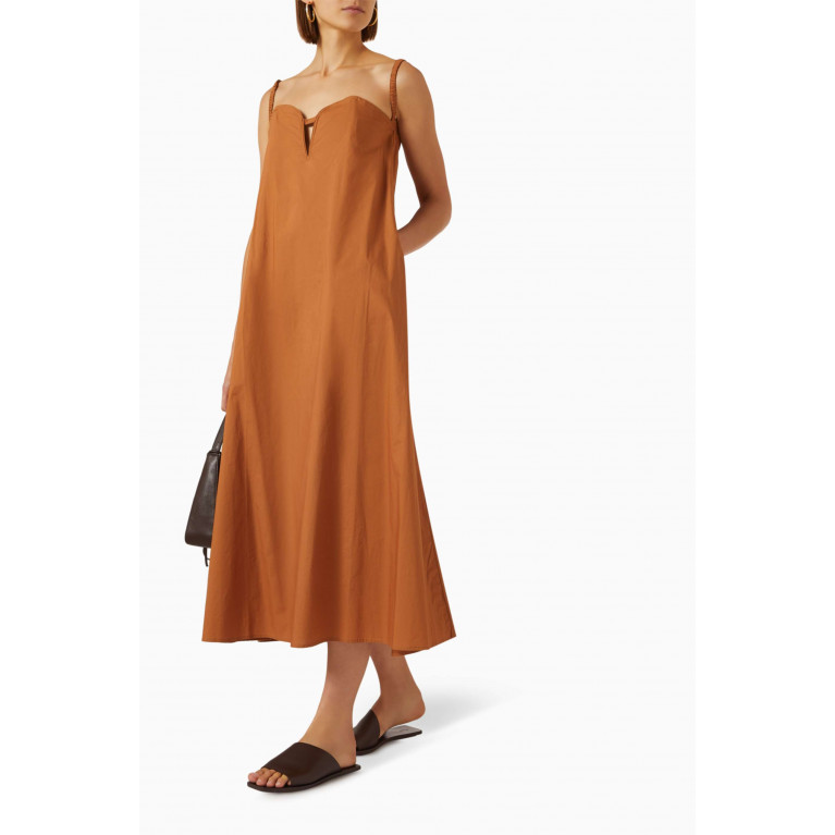 Bird & Knoll - Milan Maxi Dress in Cotton-poplin