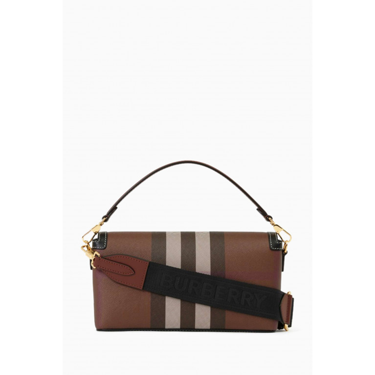 Burberry - Top-handle Note Bag in Burberry Check Canvas