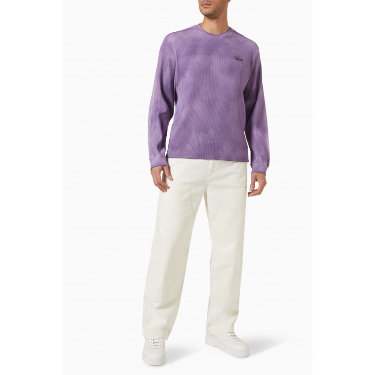 Stussy - Basic Stock Long Sleeved Thermal Top in Cotton