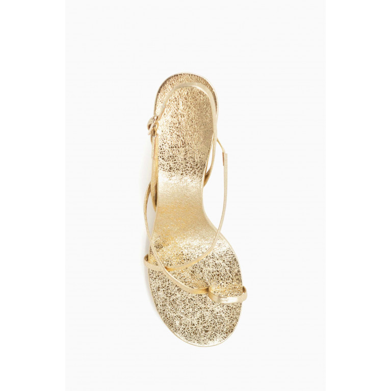 Studio Amelia - Agatha 70 Strappy Sandals in Nappa Leather Gold