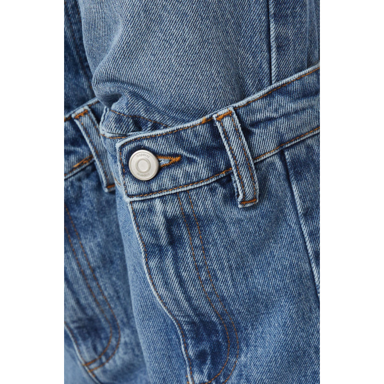 Coperni - Open Knee Jeans in Cotton Denim
