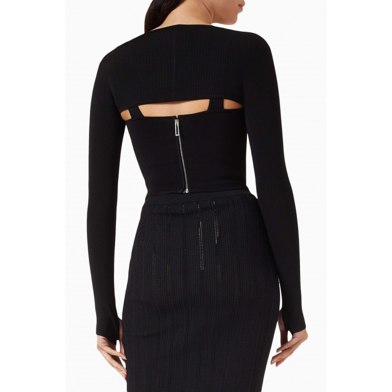 Dion Lee - Pointelle Corset Top in Viscose-blend