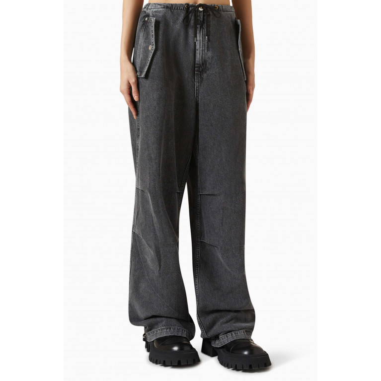 Dion Lee - Parachute Toggle Jeans in Denim Black