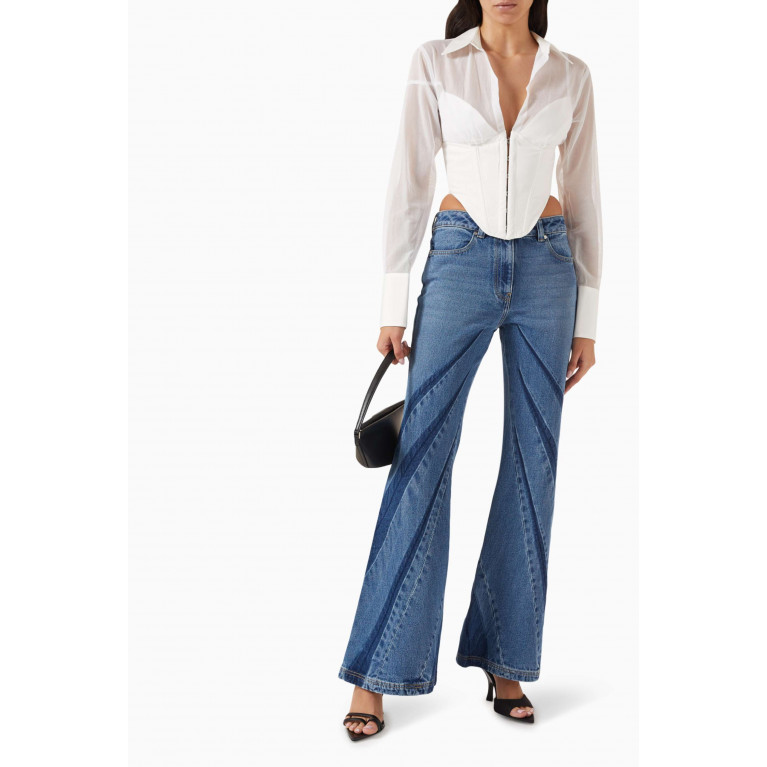 Dion Lee - Darted Bootcut Jeans in Denim