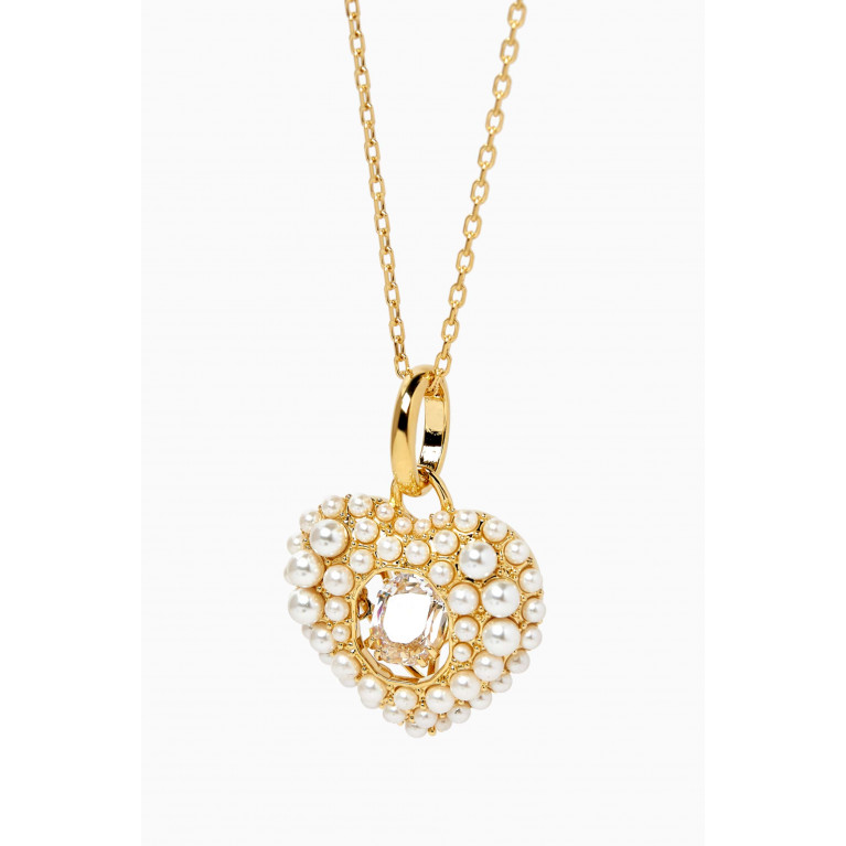 Swarovski - Hyperbola Heart Pendant Necklace in Gold-plated Metal