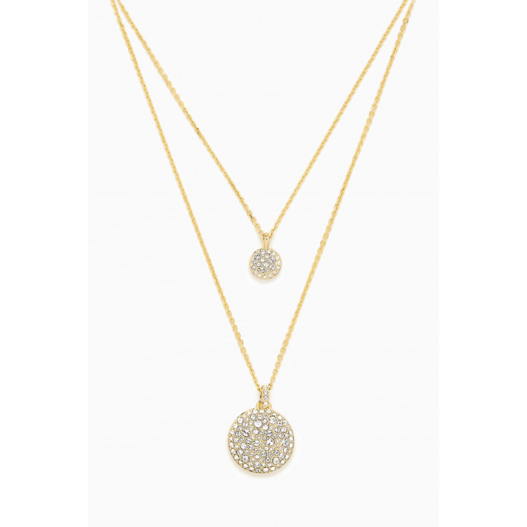 Swarovski - Meteora Crystal Layered Necklace in Gold-plated Metal
