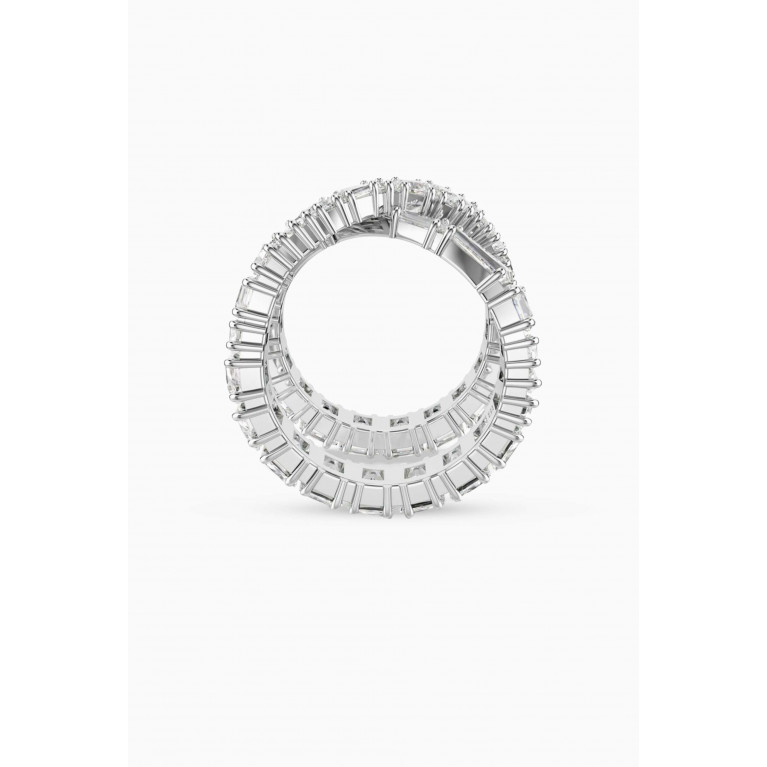 Swarovski - Hyperbola Crystal Infinity Ring in Rhodium-plated Metal