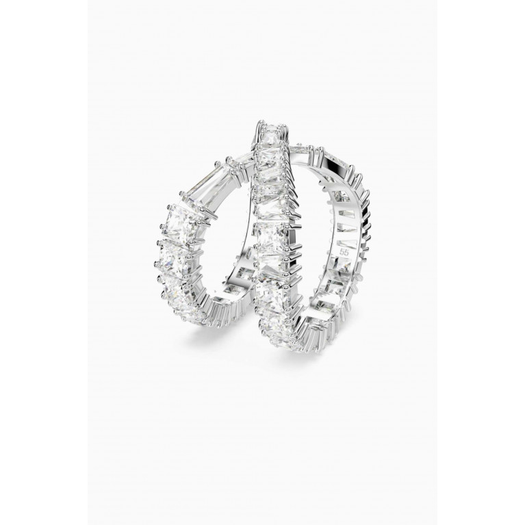 Swarovski - Hyperbola Crystal Infinity Ring in Rhodium-plated Metal