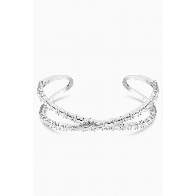Swarovski - Hyperbola Infinity Crystal Cuff Bracelet in Rhodium-plated Metal