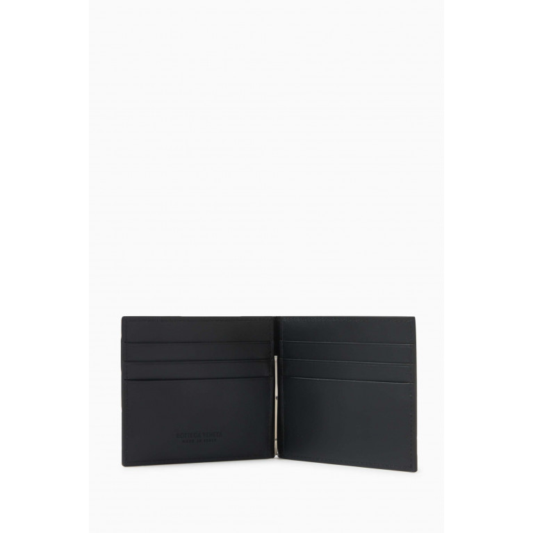Bottega Veneta - Bill Clip Wallet in Intreccio Leather