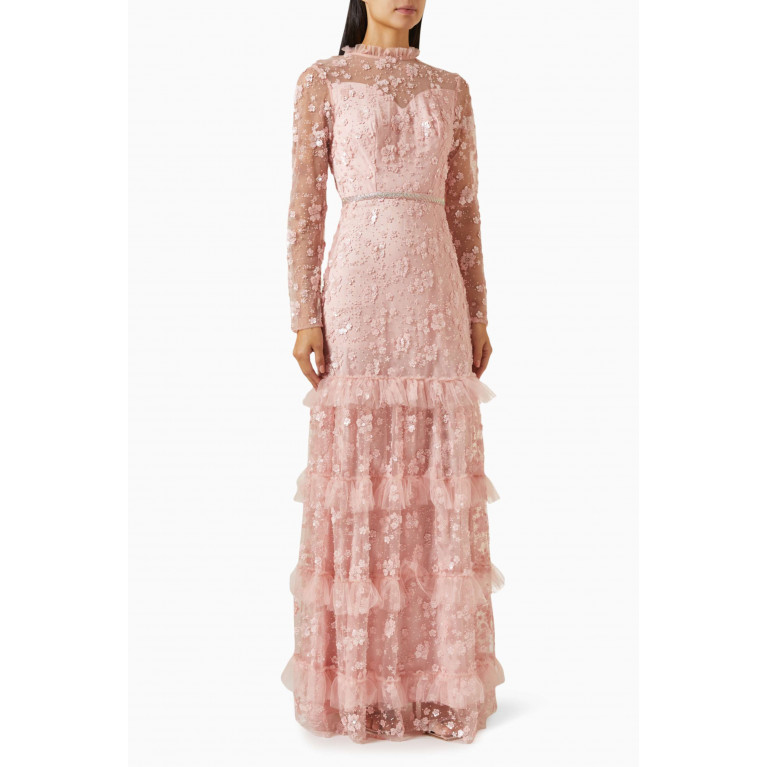 NASS - Sequin-embellished Maxi Dress in Tulle