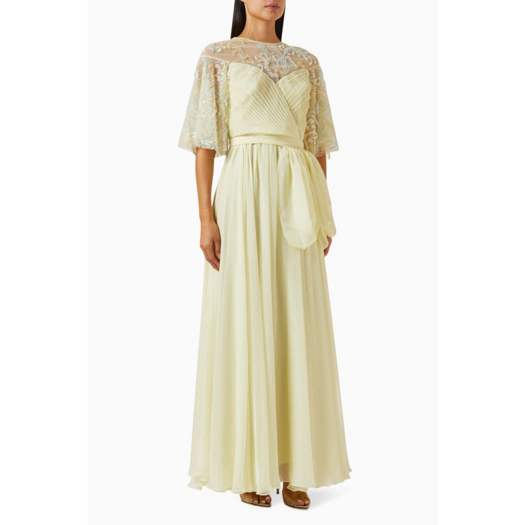 NASS - Embroidered Maxi Dress in Chiffon