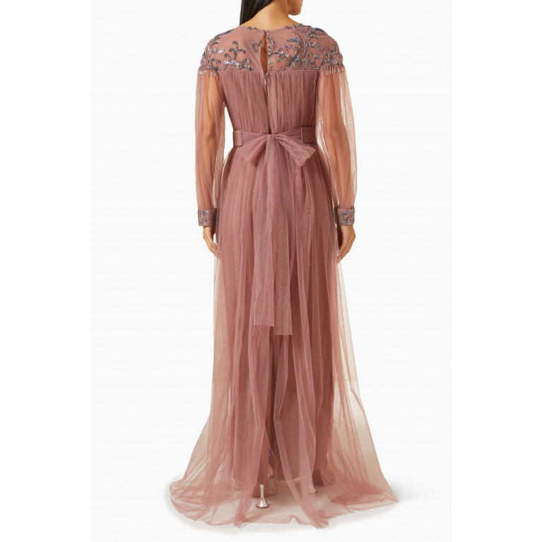 NASS - Sequin-embellished Maxi Dress in Tulle