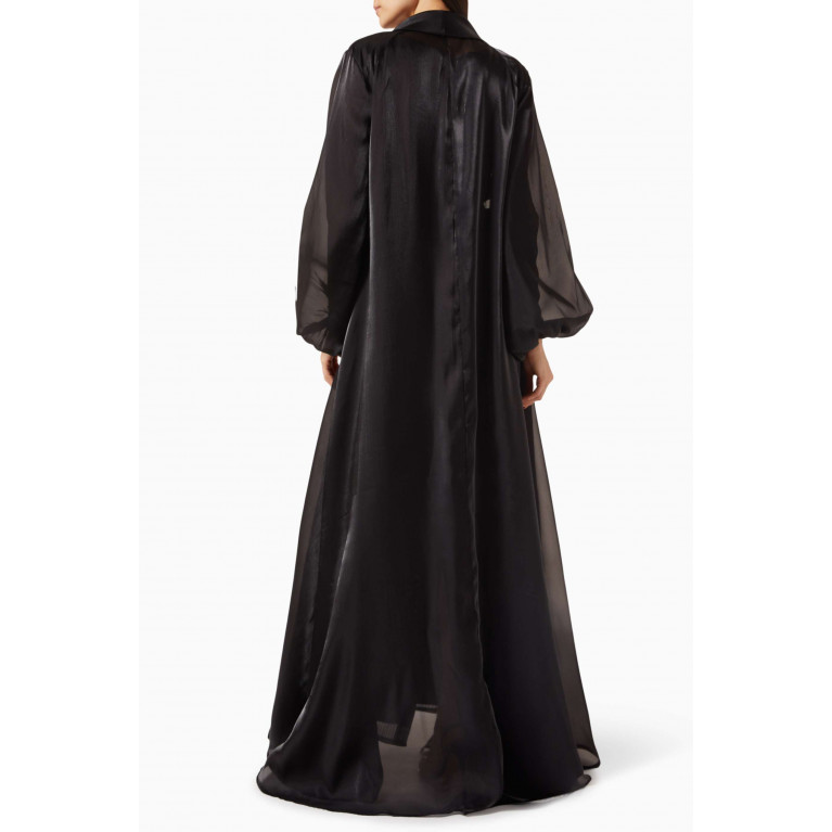 NASS - Detachable Cape-style Maxi Dress Black