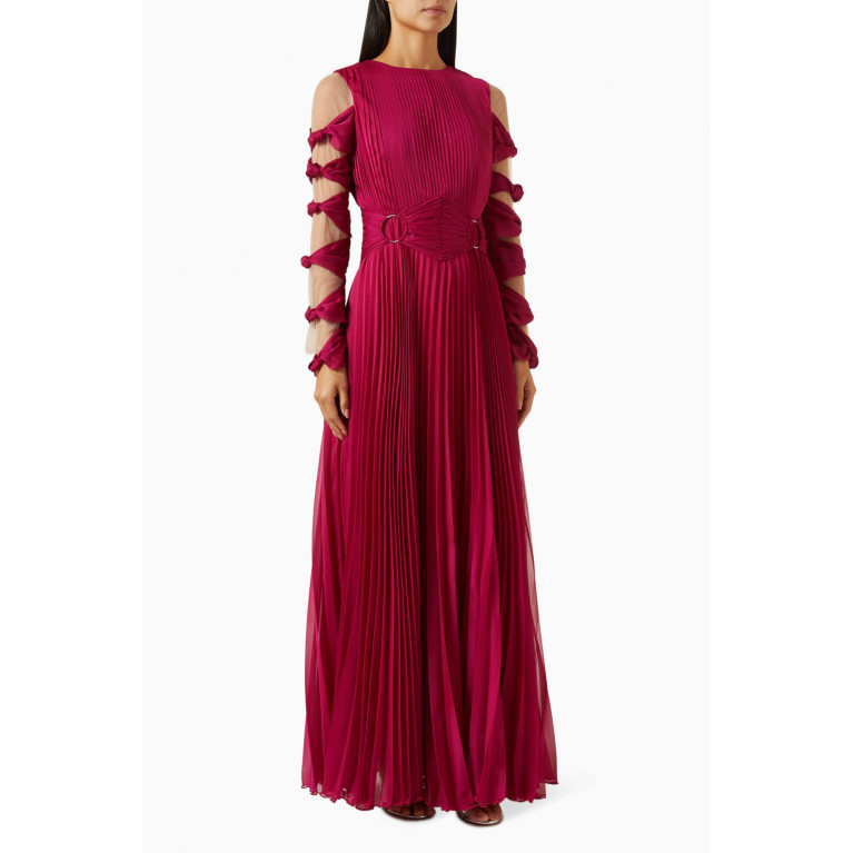 NASS - Knot Cut-out Maxi Dress in Crepe Pink