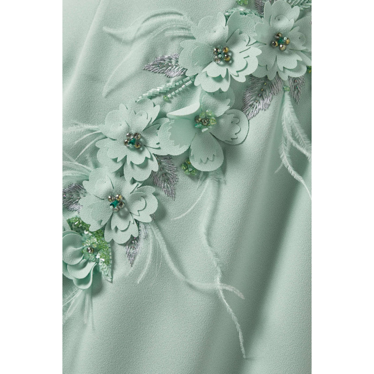 NASS - Embellished Floral Maxi Dress Green