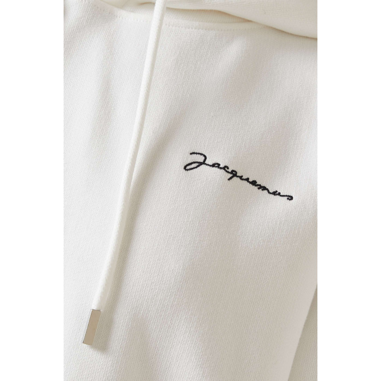 Jacquemus - Le Sweatshirt Brodé in Organic Cotton White