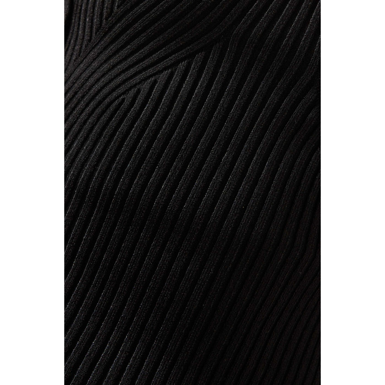 Jacquemus - La Robe Sierra Midi Dress in Rib-knit Black