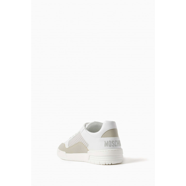 Moschino - Logo Sneakers in Calf Leather White