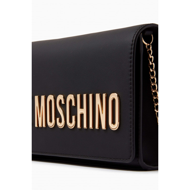 Love Moschino - Small Smart Daily Crossbody Bag in Faux Leather Black