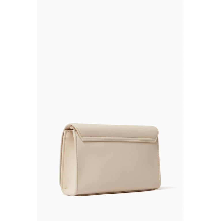 Love Moschino - Small Smart Daily Crossbody Bag in Faux Leather White