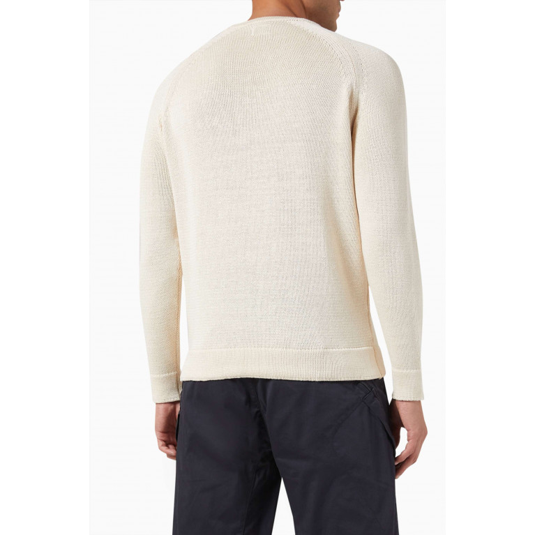 C.P. Company - Crewneck Sweater in Compact Cotton-knit