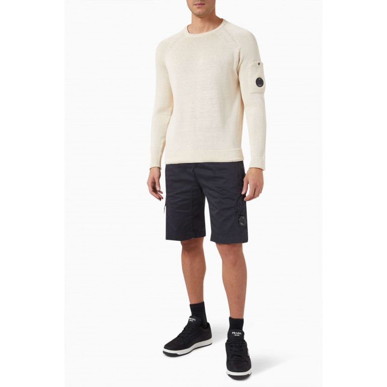 C.P. Company - Crewneck Sweater in Compact Cotton-knit