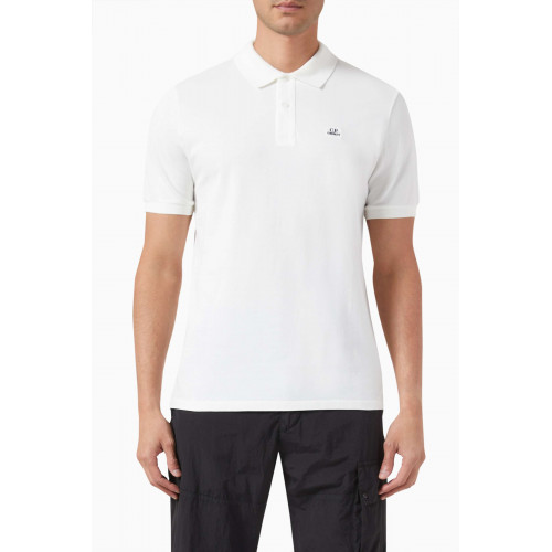 C.P. Company - 24/1 Polo Shirt in Cotton Piqué Neutral