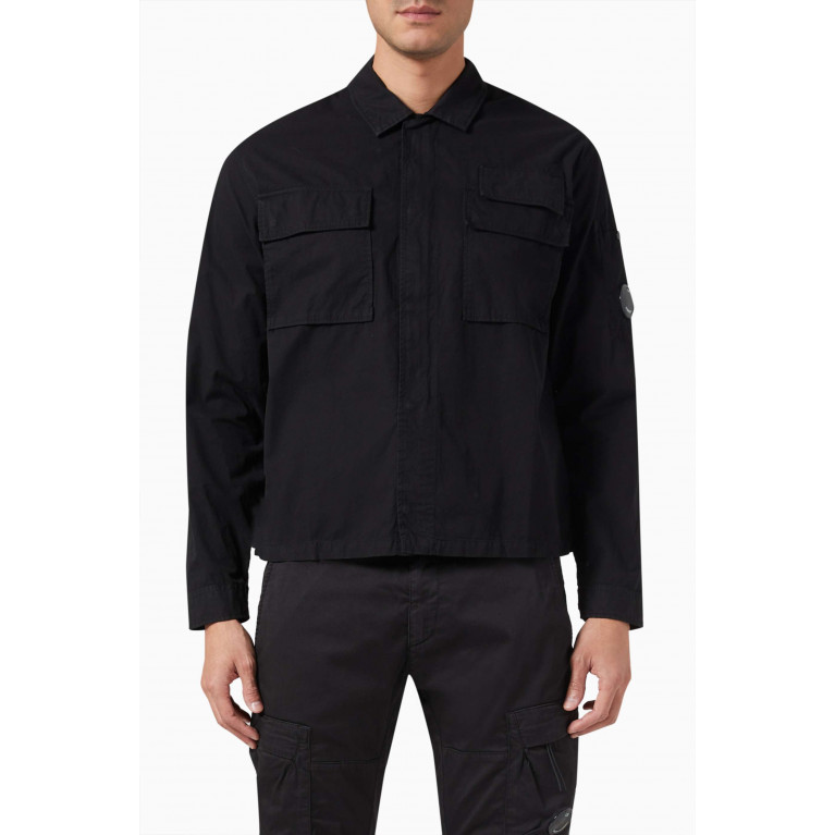 C.P. Company - Buttoned Pocket Shirt in Cotton Gabardine