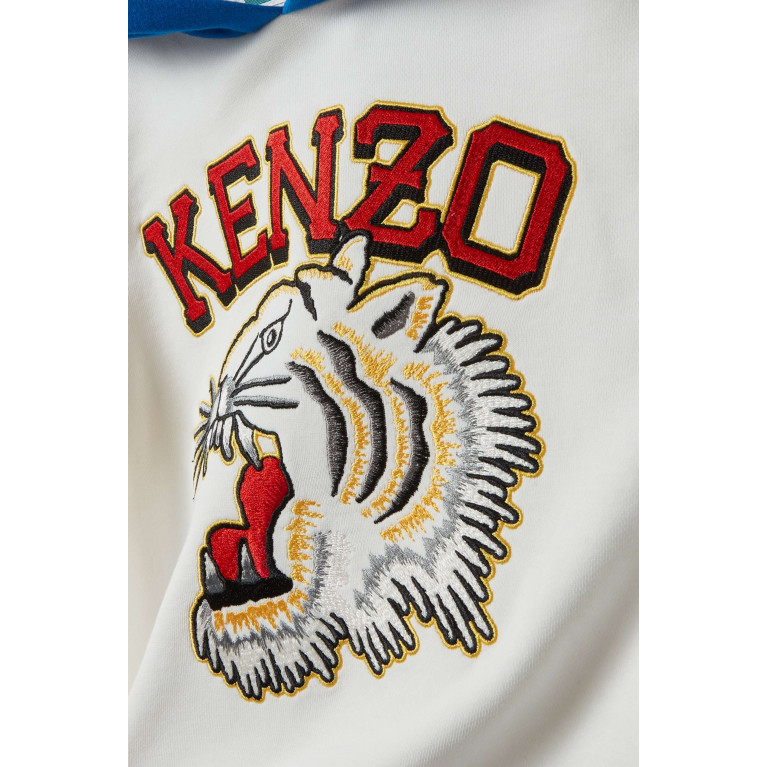 KENZO KIDS - Tiger Logo Hoodie in Cotton Fleece