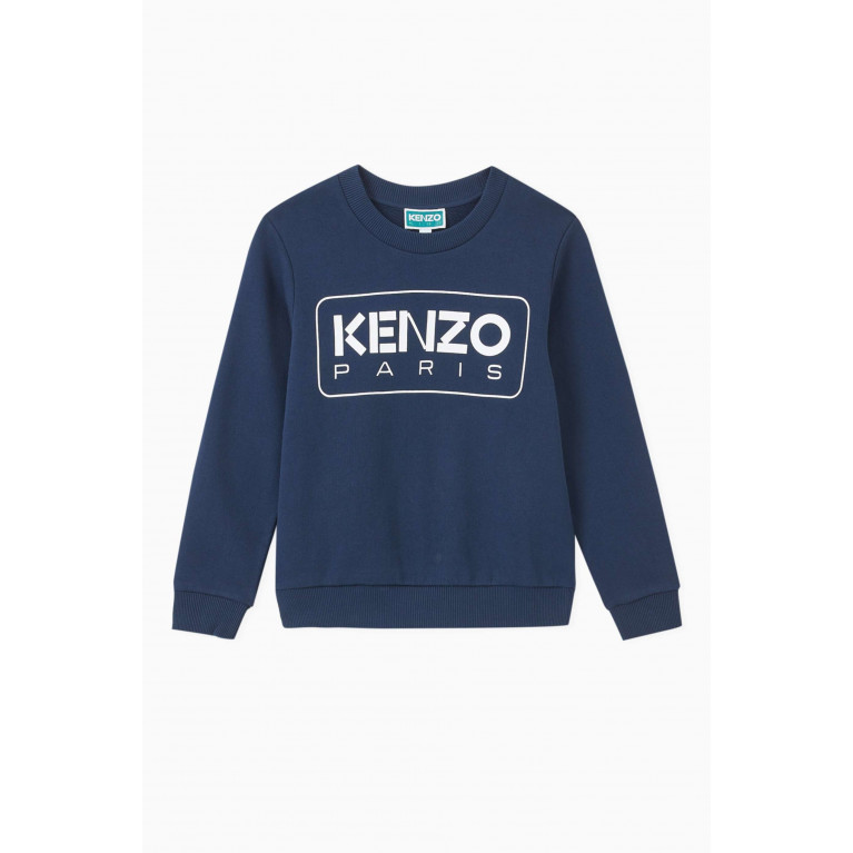 KENZO KIDS - Logo Print Sweatshirt in Cotton